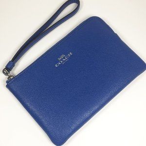 Coach Corner Zip Wrislet - Rare Blue - EUC
